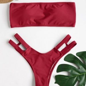 Women’s Lava red cheeky bathing suit